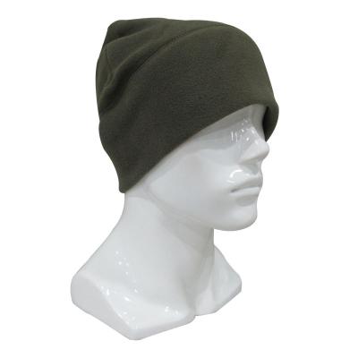 China JOINT Army Green Fleece Polyester Beanie Skull Caps Warm For Men for sale