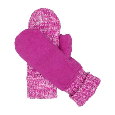 China Jacquard Fleece Striped Mitten For Adult Promotion Knit Custom Thermal Gloves Winter Mittens for sale