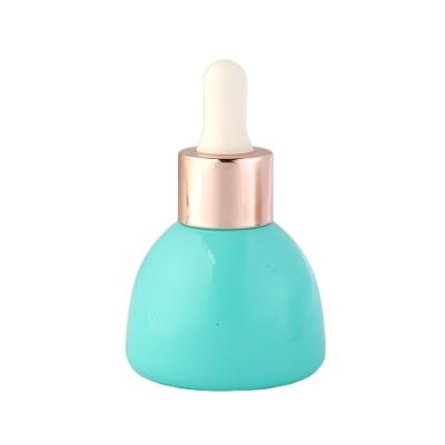 China Personal Care Skin Care Massage Oil 30ml 50ml Green Glass Dropper Bottle With Dropper Top for sale