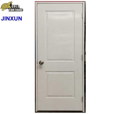 China Decoration Wood Edge White Primed Steel Panel Door for sale