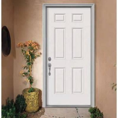 China Heat Insulation JINXUN 6 Panel Door American Steel Door Interior Flush Door for sale