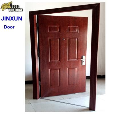 China Anti Theft Metal Solid Iron Front Door China Supplier Single Wrought Iron Front Doors for sale