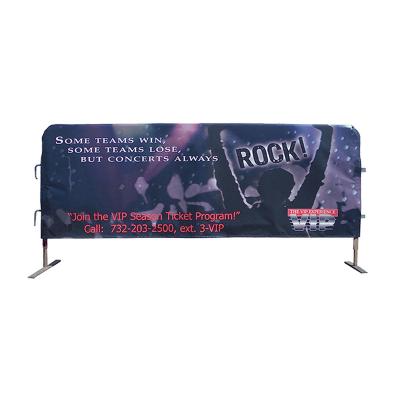 China Advertising Custom Crowd Control Barricade Jacket Barrier Factory Price Banners Display Cover Waterproof UV Resistant Advertising for sale