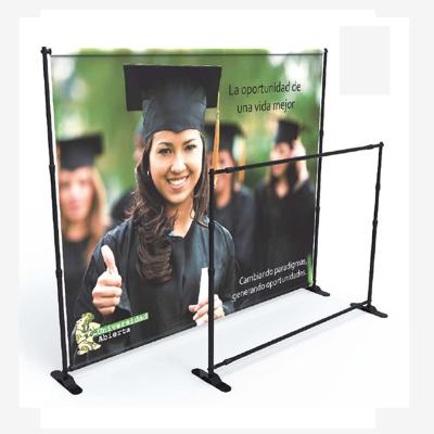 China Custom Use Exhibition 8x8 Photo Booth Photo Booth Backdrop Cloth Adjustable Portable Banner Telescopic Trade Show Display Stage Rehearsal Stand for sale