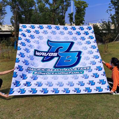 China Advertising Display Banners Custom Backdrop Sports Events Banners Advertising Custom Background Fabric Banner for sale