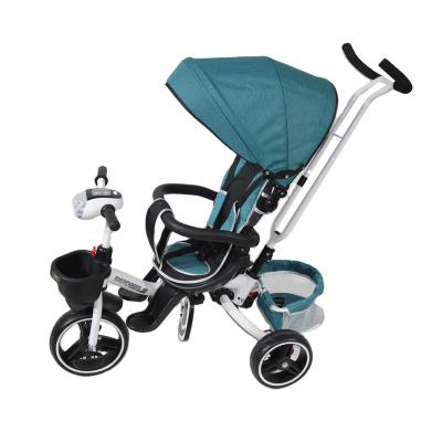 China Ride on toy 2021 new design tricycle trolley is suitable for 0-3 years old babies shade for baby ride on china toy child tricycle for sale