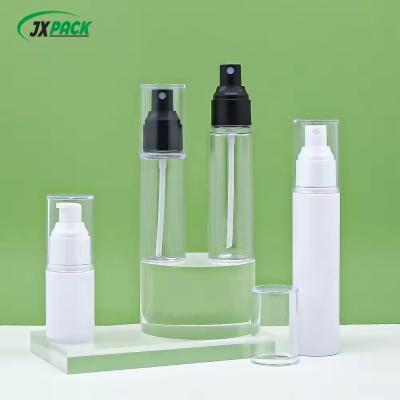 China Botellas pequeñas portátiles de plástico de pulverización de 50 ml de 60 ml de loción para bebés transparente Botella de pulverización vacía en venta