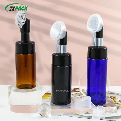 China 100ml  Cosmetic Foamer Bottle PET Skincare Packaging Bottles With Foam Pump / Cleansing Brush for sale