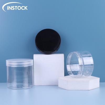 China 100ml 200ml Food Grade Eco Friendly Cream Jar Cosmetic ,  Transparent Plastic Jar With Lid for sale