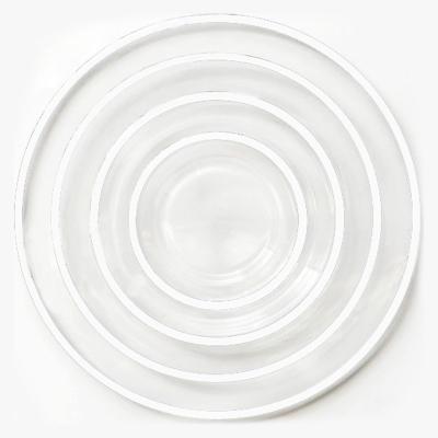 China Eco-friendly luxury gold dinner plate tableware dish charger glass dish for wedding decoration for sale