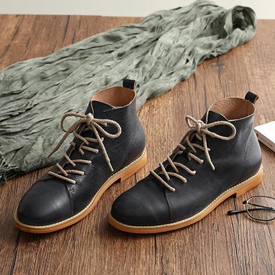 China Custom Deodorization Vegetable Tanned 100% Genuine Leather Stylish Shoes Whip Vintage Workwear Mens Casual Shoes Boots Martin Shoes for sale