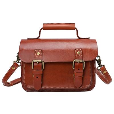 China Vintage / Fashion Best Selling Genuine Leather Cross - Messenger Bag For Women Vintage Genuine Leather Veg Body Bags Tan Fashionable Cross Body Bags for sale