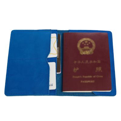 China Best Designer Vintage Leather Passport Holder Wallet Crazy Horse Travel Passport Cover Bag For Men for sale