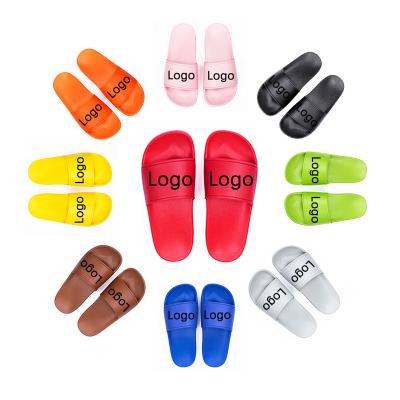 China Fashion Trend Custom Slippers With Logo Sandal Men Ladies Sandals Simple Design Flat Sandal Women 2021 House Printed Slide Slippers for sale