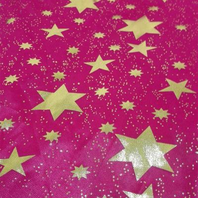 China HG6424 Hexagonal Stretch Star Knitted Tan Fabric Wansheng Stage Costume Cloth Toy Decoration Polyester Fabrics for sale