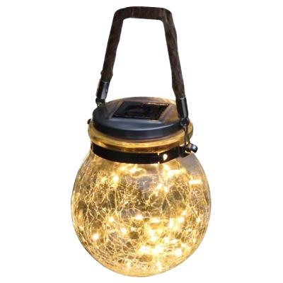 China Solar Slit Ball Outdoor Energy Saving Environmental Protection Wholesale Lamp Pot Garden Decoration Outdoor Waterproof Led Glass Light for sale