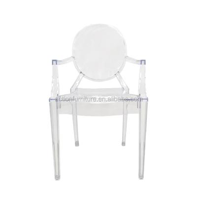 China 2020 new fashion design luxury outdoor acrylic armrest modern transparent chairs for event banquets for sale