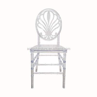 China Laser Cutting Acrylic Outdoor Wedding Wreath Resin Chiavari Phoenix Clear Plastic Chair Wholesale Cheap for sale