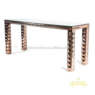 China Laser Cutting Gold Stainless Steel Frame Night Club Used Bar Table And Chair Set for sale