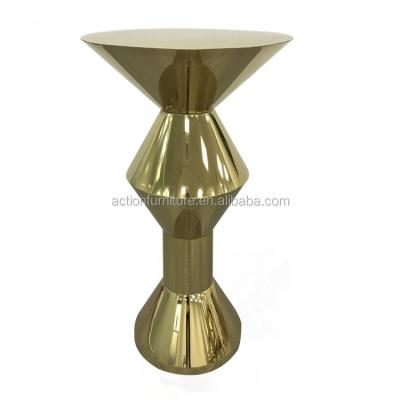 China Laser Cutting Stainless Steel High Bar Table With Round Base For Wedding Hotel Club for sale