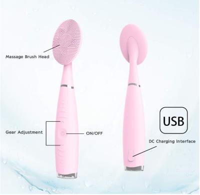 China Handheld Deep Cleansing Electric Silicone Deep Cleansing Instrument Skin Massager Facial Cleansing Brush for sale