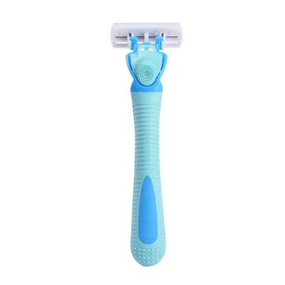 China Full Body 6 Layer Blade Shaving Razor Women's Quick Hair Removal With Replacement Heads And Case for sale