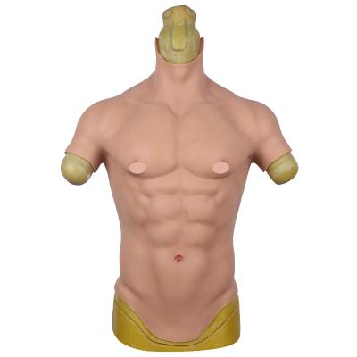 China High Quality Male Eight Pack Silicone Abdominal Muscle Vest Belly Cosplay Set Pectoral Muscle Props for sale