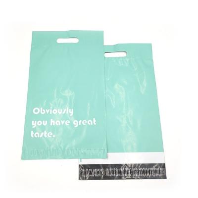 China Custom Logo Print Poly Mailer Bag High Quality Recyclable With Handle Plastic Mailing Bag/Pouch For Shipping for sale