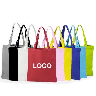 China Recyclable Custom Promotional Logo Canvas Print Black White Eco Friendly Shopping Bag Natural Canvas Tote Bag Reusable Beach Cotton for sale