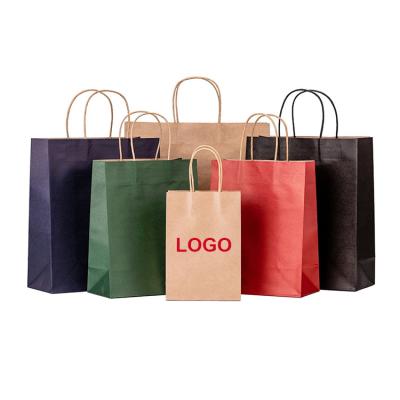 China Small MOQ Recycled Custom Recyclable Craft Gray Kraft Paper Shopping Bag Black White Printing Logo Shopping Paper Bag Materials for sale