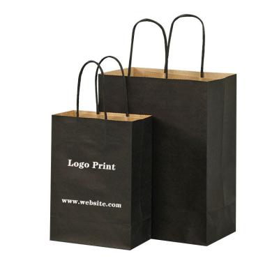 China Wholesale Recyclable Biodegradable Kraft Paper Black Bag With Handle Gift Carry Bag Luxury Shopping Paper White Pink Bag With Your Own Logo for sale