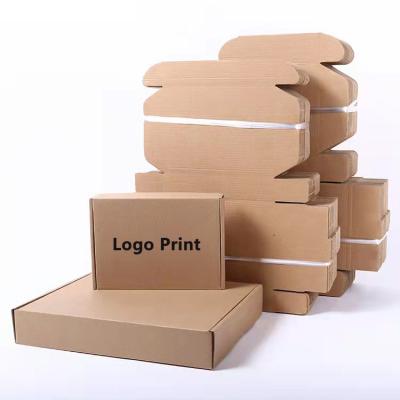 China Dongguan Biodegradable Shoes Hat Apparel Courier Packaging Boxes Recycled Custom Print Corrugated Paper Box Big Small Packaging Custom Logo for sale