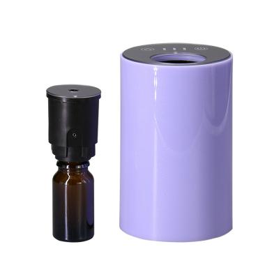 China Car Air Diffuser Nebulizing Diffuser Refillable Purple Aromatherapy Oil Scent Aroma Diffuser for sale