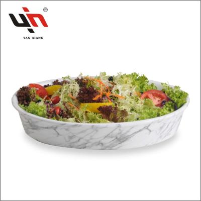 China 2020 Viable New Design Yanxiang Marble Serving Tray Salad Ceramic Bowl New Porcelain for sale