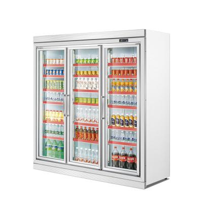 China Hotel Hot Sale Upright Chiller Fridge Refrigerator Refrigerated Fridge Freezer Display With Glass Doors Freezer On Wheels Slim Freezer for sale