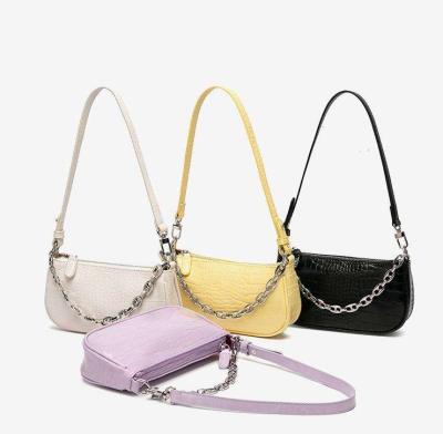 China High Quality Eco-friendly Alligator Strap Zipper Leather Adjustable Chain Shoulder Bags For Women for sale