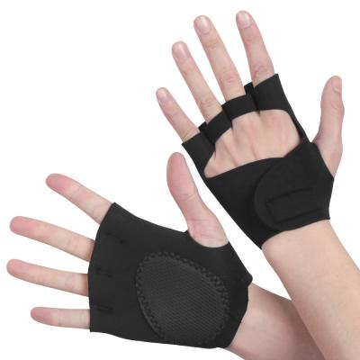 China Suitable for Yoga Sports Gloves Support Protector Gym Exercise Workout Hand Support Home Weight Lifting Pull Up Barbell Sports Exercising Gloves for sale