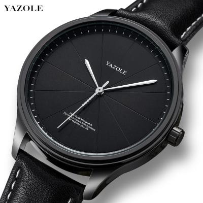 China Relogio Masculino Men's Luxury Leather Waterproof Watches Montre Homme Quartz Wristwatch NEW Yazole Fashion Watch Top Brand Waterproof Men's Watch for sale