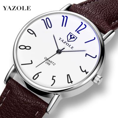 China Classic Yazole Watch Business Waterproof Belt Men's Quartz Slim Watch Leisure Leather Unique Watches Relogio Masculino for sale