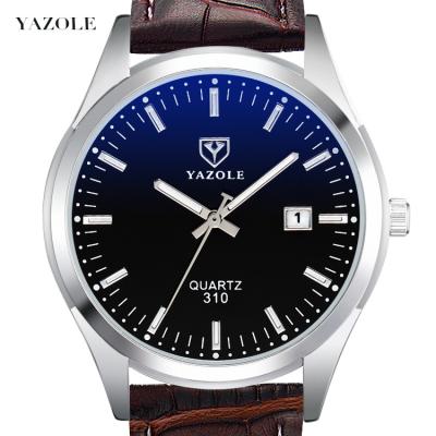 China Relogio Masculino Business Waterproof Belt Men's Unique Calendar Fashion Quartz Watch Leisure Leather Watches for sale