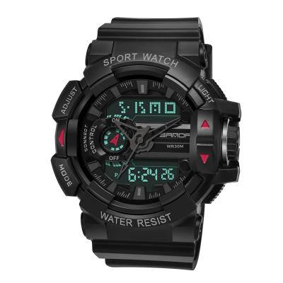 China Hot Sale Alarm Sanda 599 Boy Digital Sports Watch Big Face Men Water Resistant Digital Watch Clock for sale