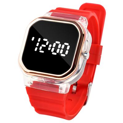 China Transparent Watch Case Set New Auto Date Led Digital Watch Fashion Sports Silicone Strap Yoga Watch for sale