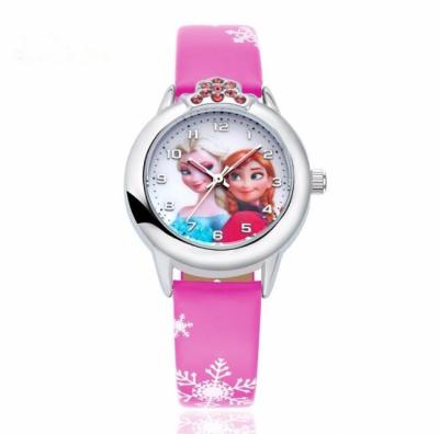 China 2018 Stylish Automatic Date New Arrival Cartoon Princess Design Artificial Leather Band Water Resistant Wrist Quartz Watches for sale