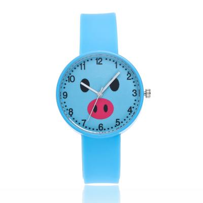 China Non-specific 2019 New Design Cheap Child Silicone Cute Kids Watches Cute Children's Watch Pig Pattern Watch for sale