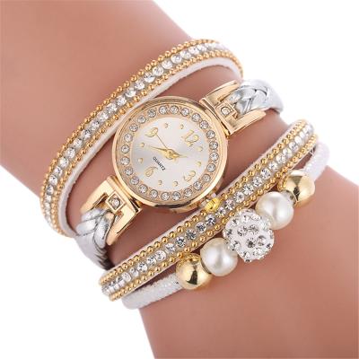 China Non-Specific Bracelet Watches Women Wrap Around Fashion Lady Bracelet Alloy Watch With Diamond Wrist Watch Clock for sale