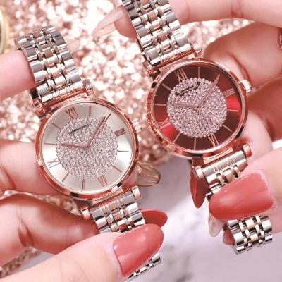 China Crystal Women Bracelet Watches 2019 Fashion Brand Non-specific Waterproof Female Wrist Watch Luxury Quartz Full Top Casual Steel Round Dial for sale