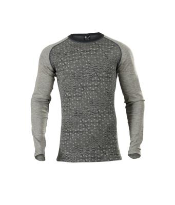 China Temperature regulation; Anti-odor; without itching; Who respects the environment; Antistatic; Antibacterial; Wholesale High Quality Eco-Friendly Merino Crew Neck Wicking Custom Wool Long Sleeve Fitted Thermal Shirt For Men for sale