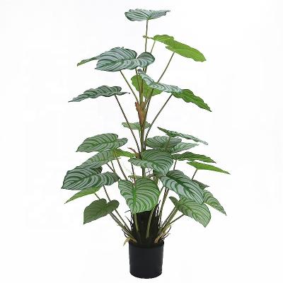 China Art Decor 3ft high artificial calathea plant with pot for indoor decoration for sale