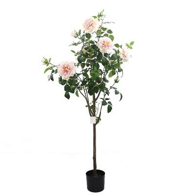 China Art Decor 155cm Tall Artificial Peony Flowering Tree 12 Flowers for Home Decor for sale