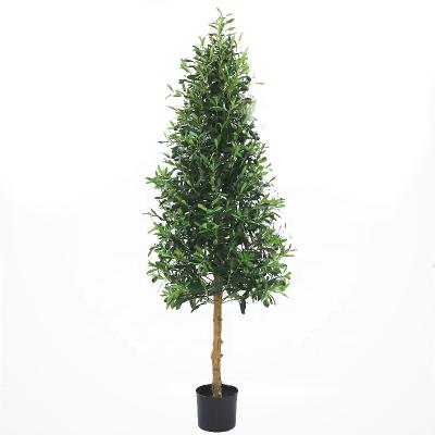 China Art Decor 160cm High Cone Shape Artificial Olive Tree For Landscape Decoration for sale